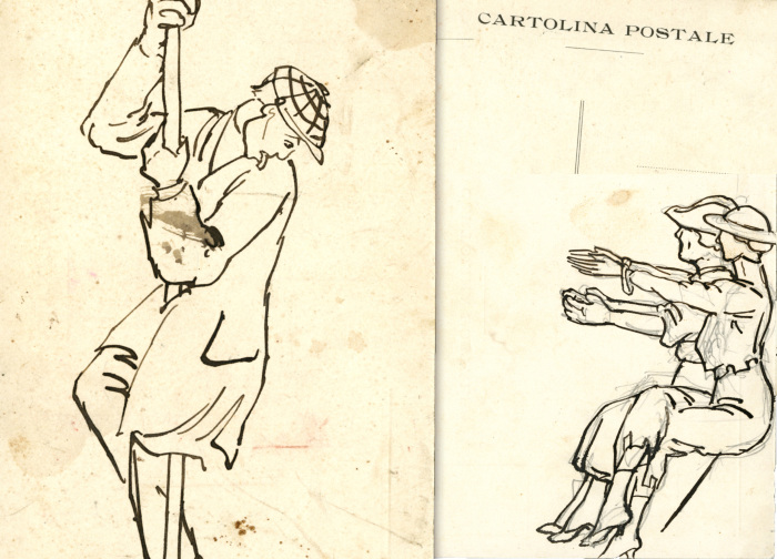 16. Disegni di due pazienti (Fondo Ferrari)