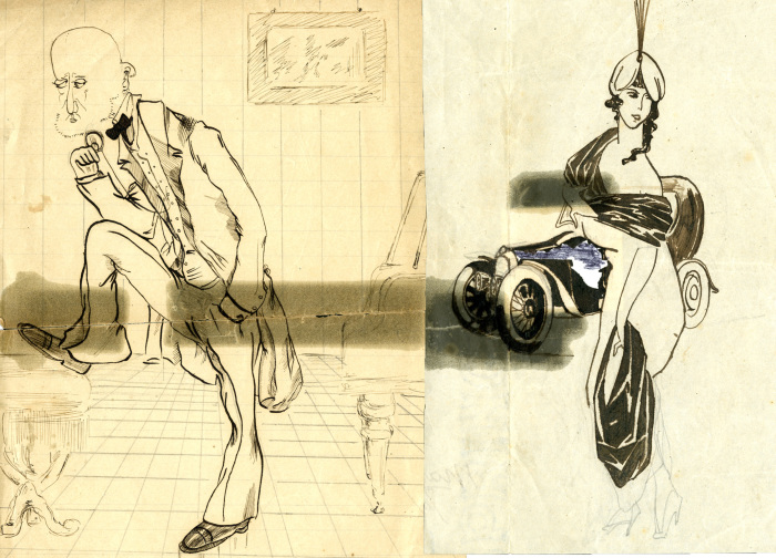 18. Disegni di due pazienti (Fondo Ferrari)