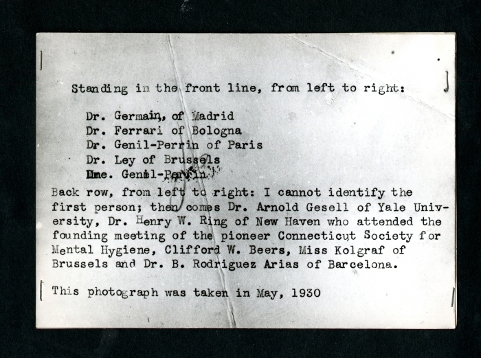 Didascalia di Beers presente sul retro della fotografia precedente