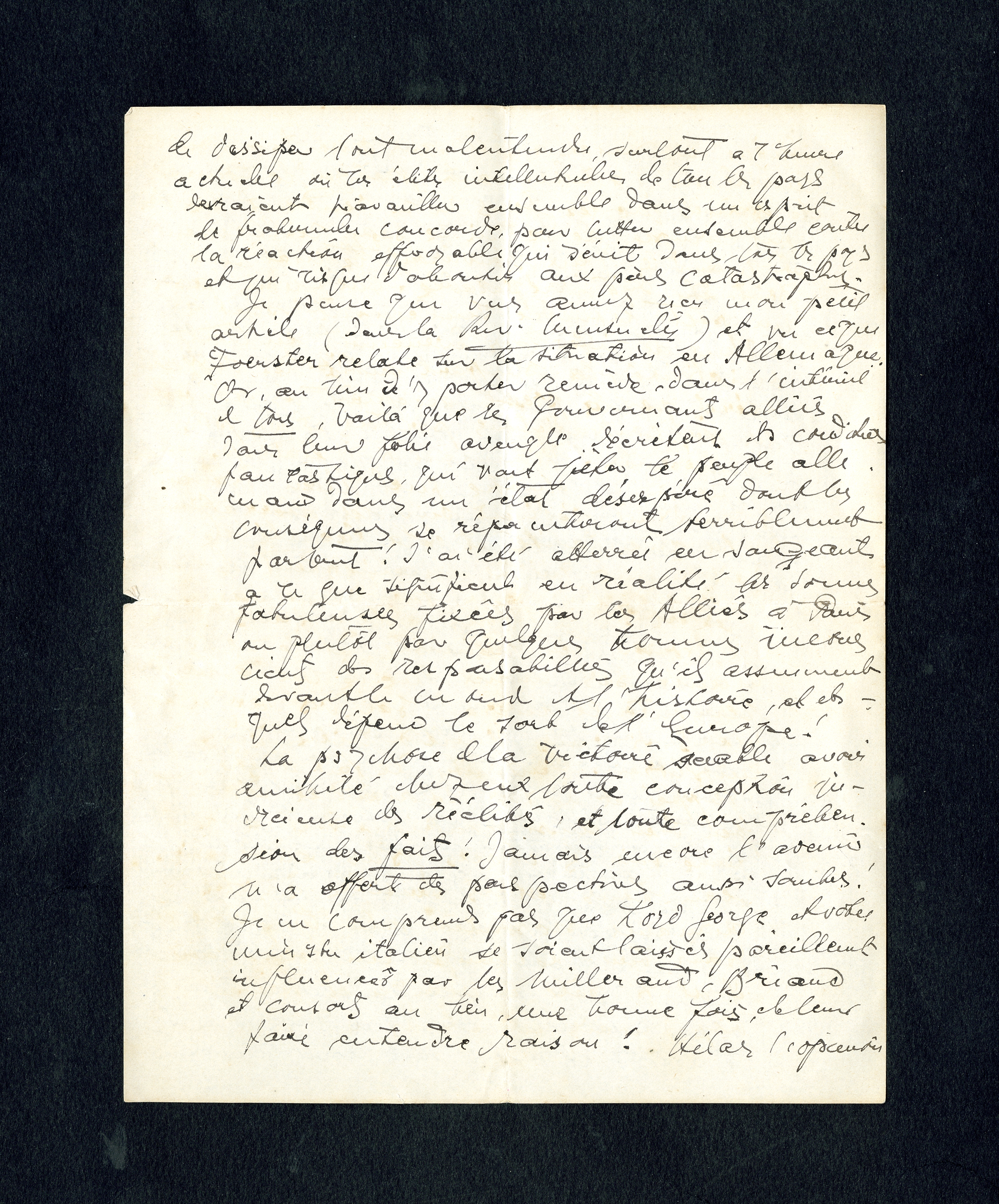 Lettera di Hélène Spir Claparède a Giulio Cesare Ferrari, Ginevra, 5 febbraio 1921 [2] (Archivio Ferrari)