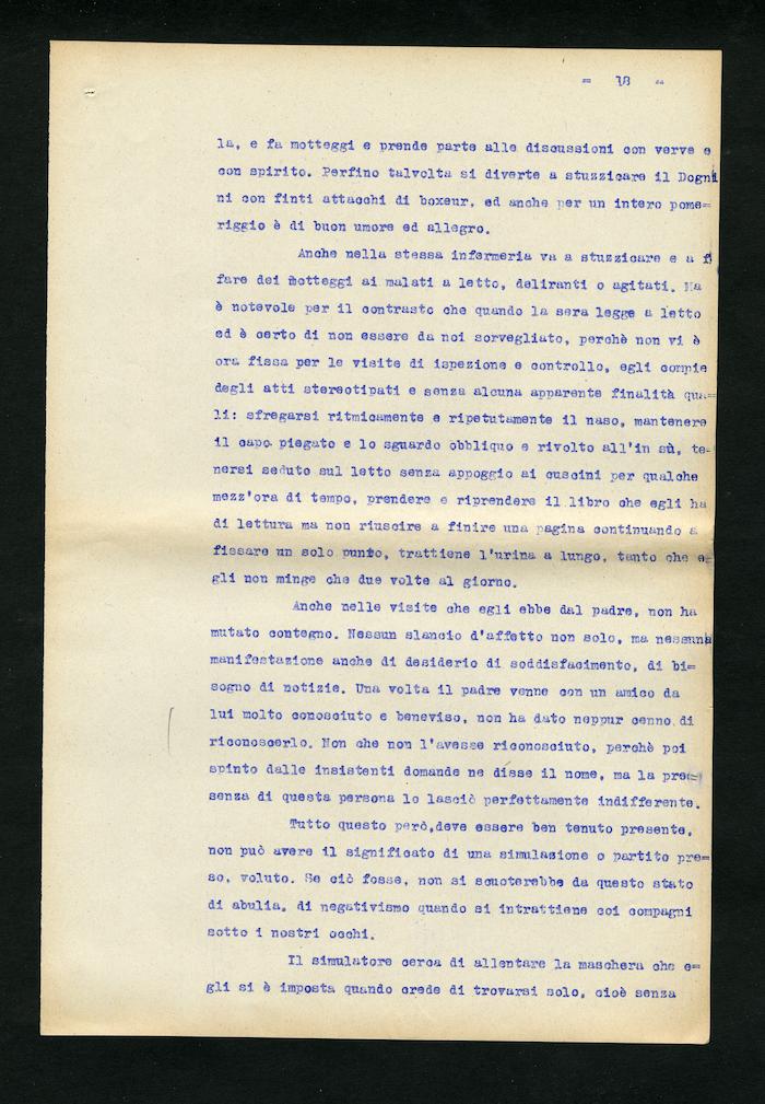 Perizia psichiatrica effettuata su Renzo Pettine da Giuseppe Antonini (Archivio Antonini, b. 7, fasc. 5)