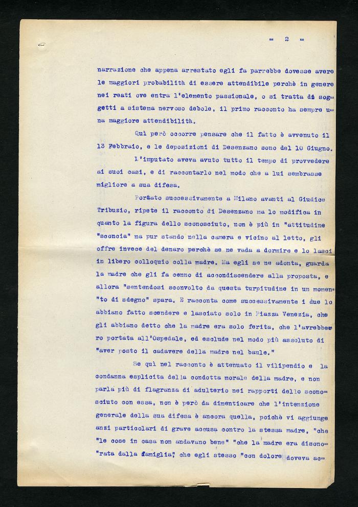 Perizia psichiatrica effettuata su Renzo Pettine da Giuseppe Antonini (Archivio Antonini, b. 7, fasc. 5)