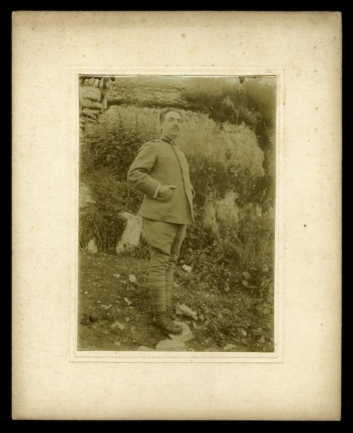 Vito Massarotti all'Erbezzo (Verona) nel 1917 (Archivio Massarotti, b. 19, fasc. 3)