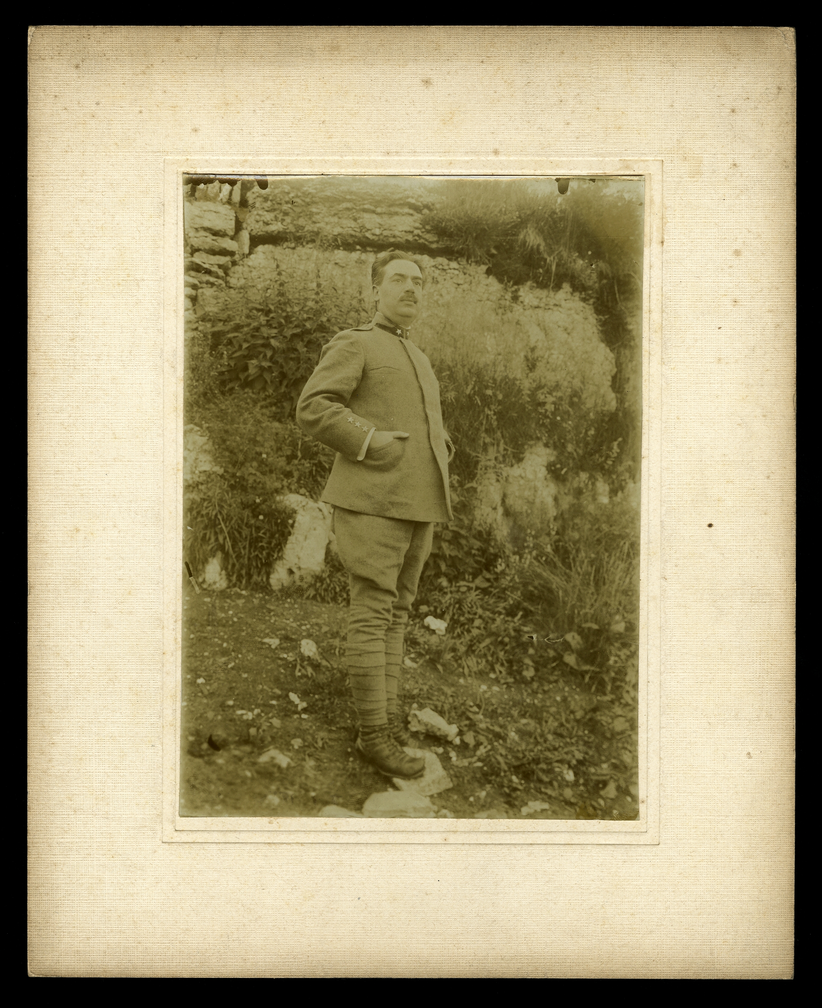 Vito Massarotti all'Erbezzo (Verona) nel 1917 (Archivio Massarotti, b. 19, fasc. 3)