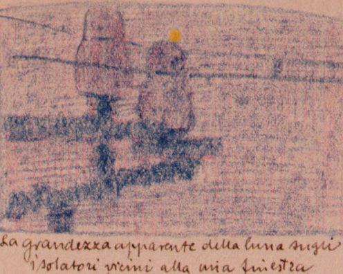 Isolatori con luna sullo sfondo, 29 luglio 1920