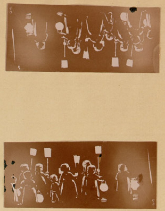 Stimoli per gli esperimenti di Benussi su testimonianza e falso ricordo (Aspi, fondo Benussi)