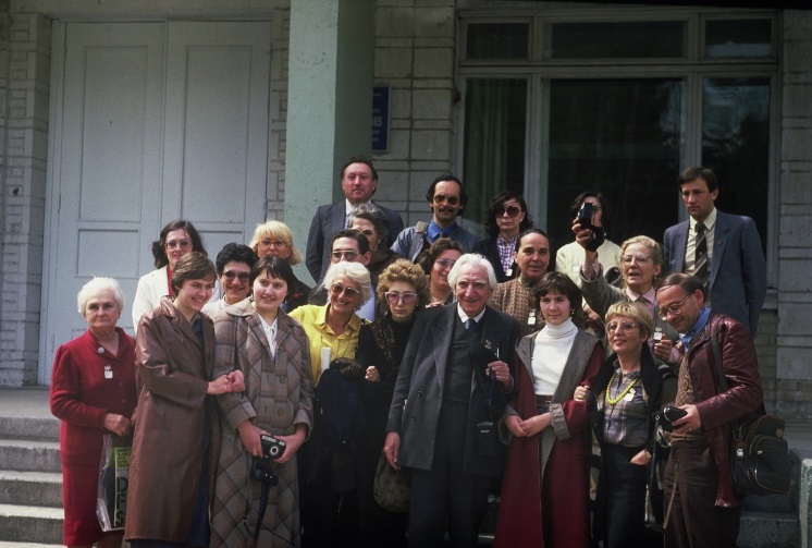 Musatti durante il viaggio in Unione Sovietica, organizzato dall'Associazione Italia-URSS, del maggio 1984