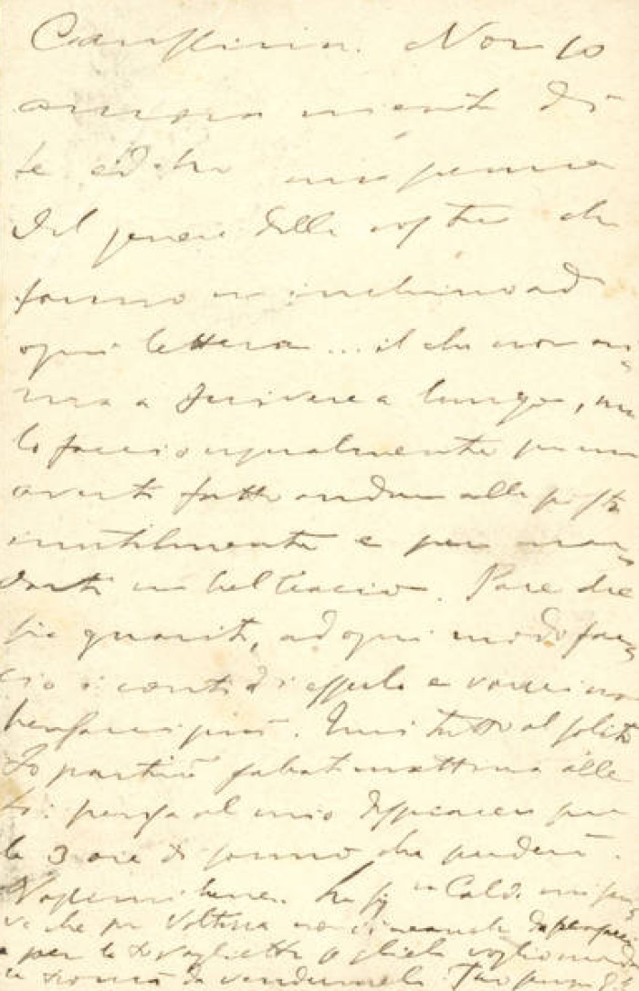 Cartolina di Giulio Cesare Ferrari a Emilia Giordani, Avenza, 16/08/1900 (Aspi, Fondo Ferrari, verso)