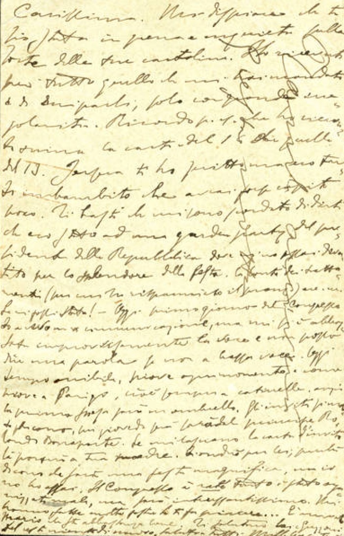 Cartolina di Giulio Cesare Ferrari a Emilia Giordani, Parigi, 21/08/1900 (Aspi, Fondo Ferrari, verso)
