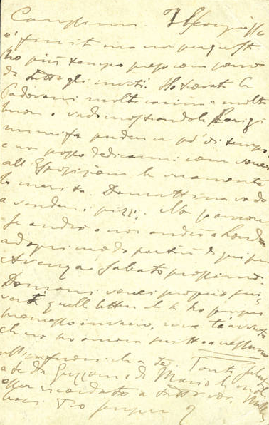 Cartolina di Giulio Cesare Ferrari a Emilia Giordani, Parigi, 27/08/1900 (Aspi, Fondo Ferrari, verso)
