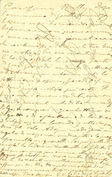 Cartolina di Giulio Cesare Ferrari a Emilia Giordani, Parigi, 28/08/1900 (Aspi, Fondo Ferrari, verso)