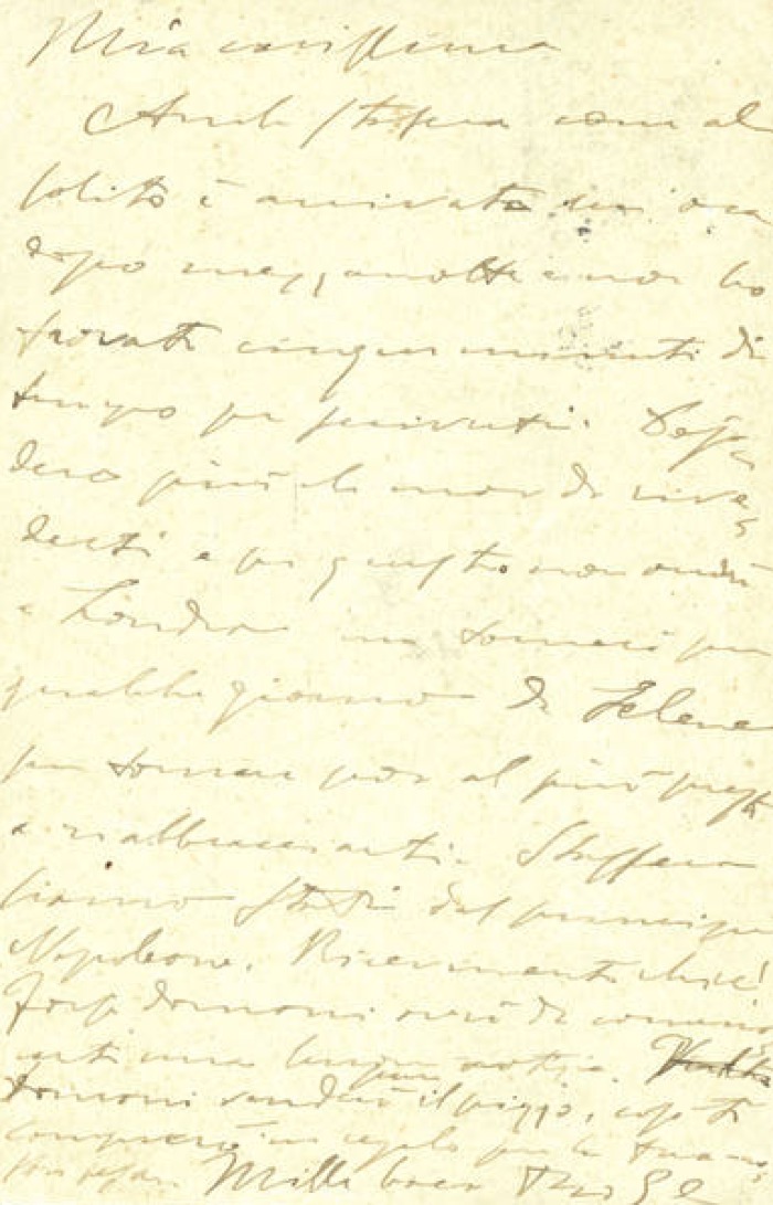 Cartolina di Giulio Cesare Ferrari a Emilia Giordani, Parigi, 24/08/1900 (Aspi, Fondo Ferrari, verso)