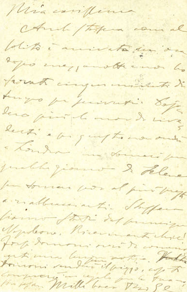 Cartolina di Giulio Cesare Ferrari a Emilia Giordani, Parigi, 24/08/1900 (Aspi, Fondo Ferrari, verso)