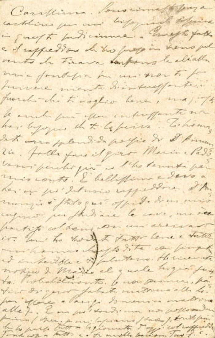 Cartolina di Giulio Cesare Ferrari a Emilia Giordani, Avenza, 14/08/1900 (Aspi, Fondo Ferrari, verso)