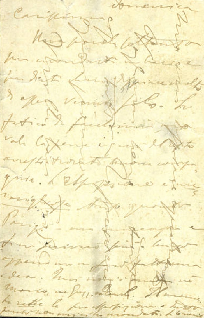 Cartolina di Giulio Cesare Ferrari a Emilia Giordani, Parigi, 19/08/1900 (Aspi, Fondo Ferrari, verso)