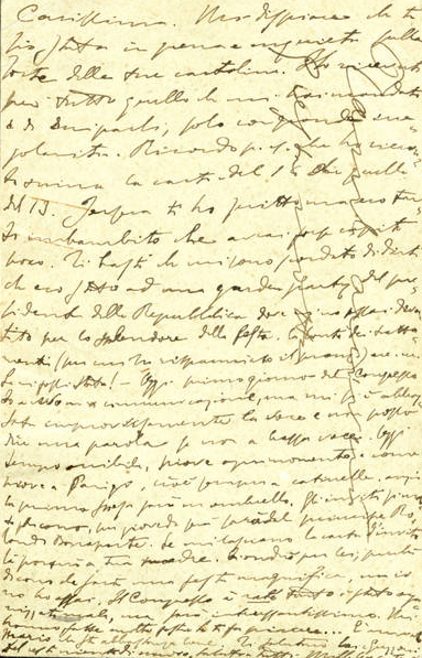 Cartolina di Giulio Cesare Ferrari a Emilia Giordani, Parigi, 21/08/1900 (Aspi, Fondo Ferrari, verso)