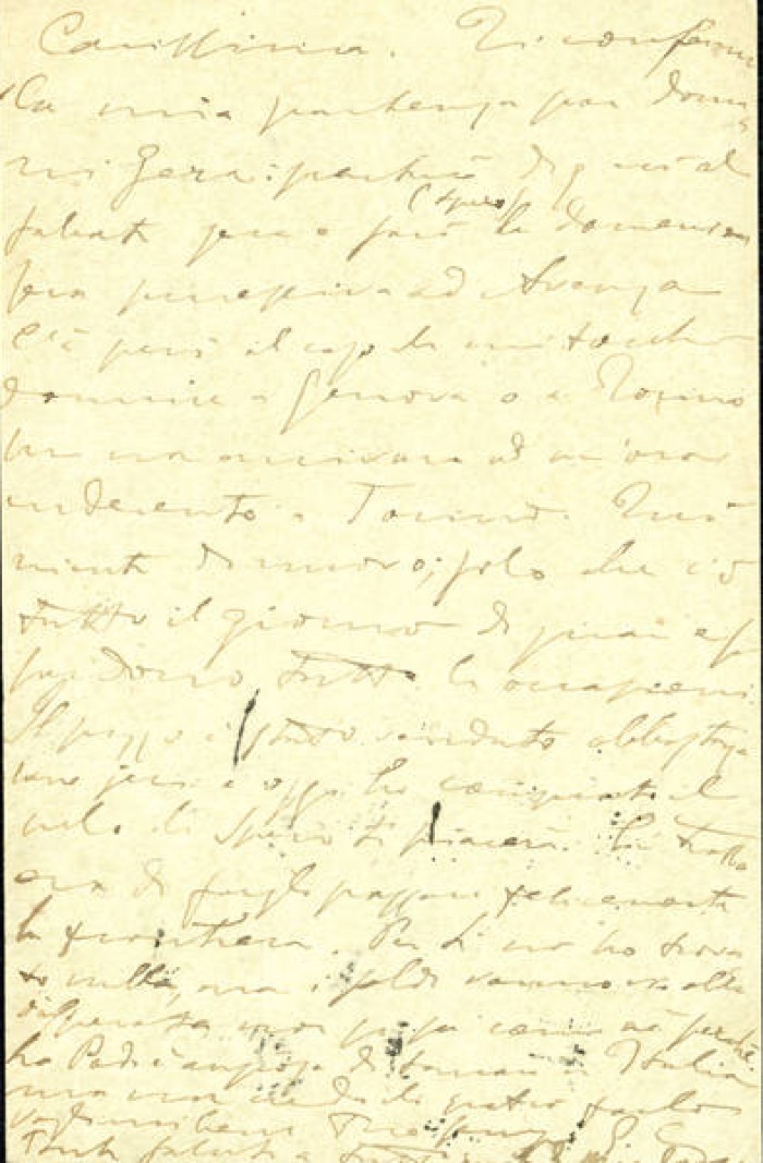 Cartolina di Giulio Cesare Ferrari a Emilia Giordani, Parigi, 31/08/1900 (Aspi, Fondo Ferrari, verso)